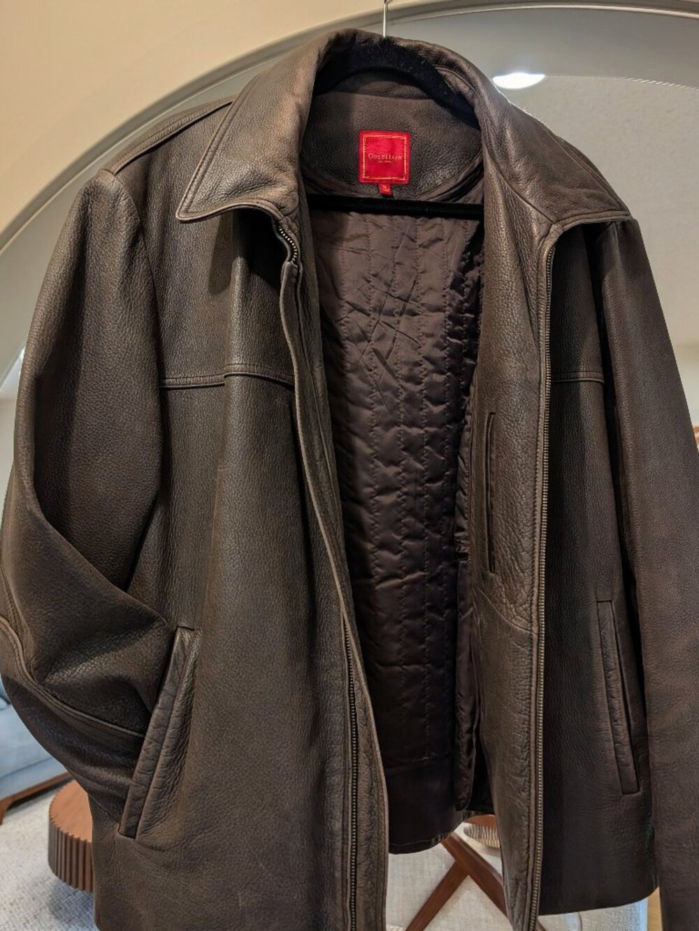 LIKE NEW Cole Haan Country Leather Coat